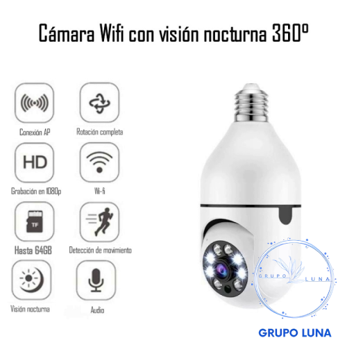 Cámara de Seguridad Bombillo WI-FI